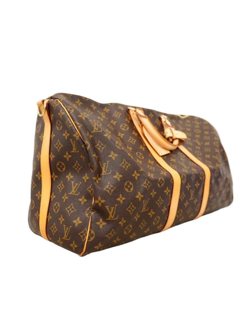 Louis Vuitton Boston Bag Monogram Keepall Bandouliere 55 Brown - Picture 2 of 10